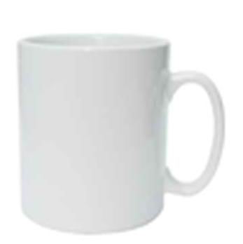 11oz white coated mug