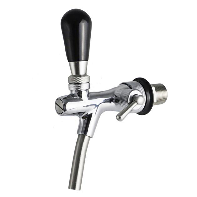 Food Grade 304 Stainless Steel European Adjustable Flow Control Keg Beer Tap Faucet