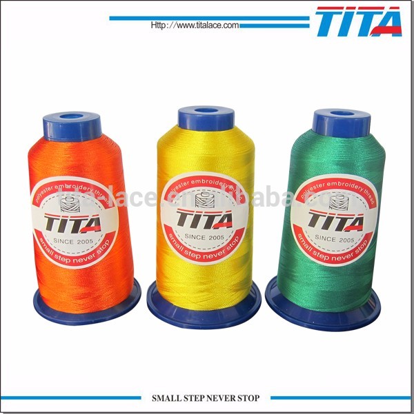 High strength 120d/2 polyester embroidery thread with trilobal bright