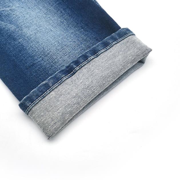 AUFAR 12.1oz blue dobby spandex 100% cotton denim fabric W13B139