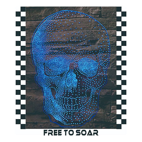 Digitally engraved lettering film men's T-shirt skull skull thermal transfer hot stamping