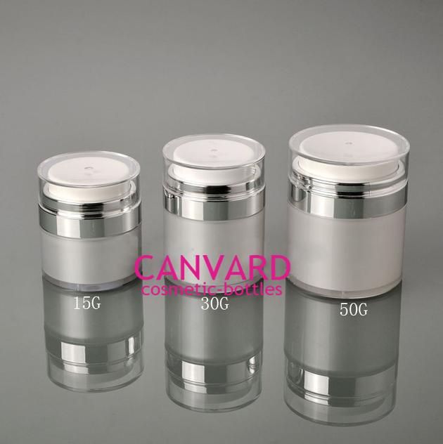 Airless pump jar for cosmetics, airless plastic jar