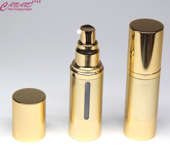 Golden airless pump bottle 30ml 1oz