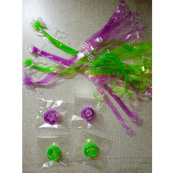 TPU Green Amp Purple Transparent Bra