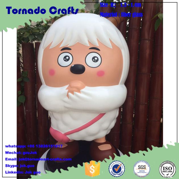 2016 Resin Poryresin Fiberglass Cartoon Sheep