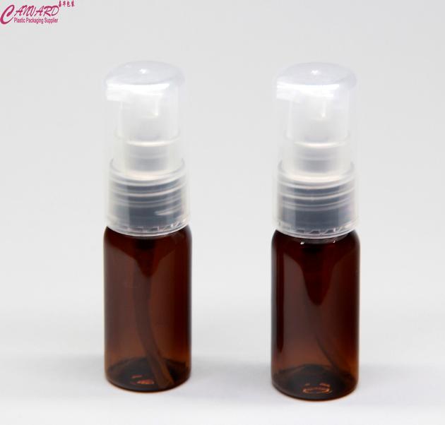 15ml brown cylindrical plastic bottle