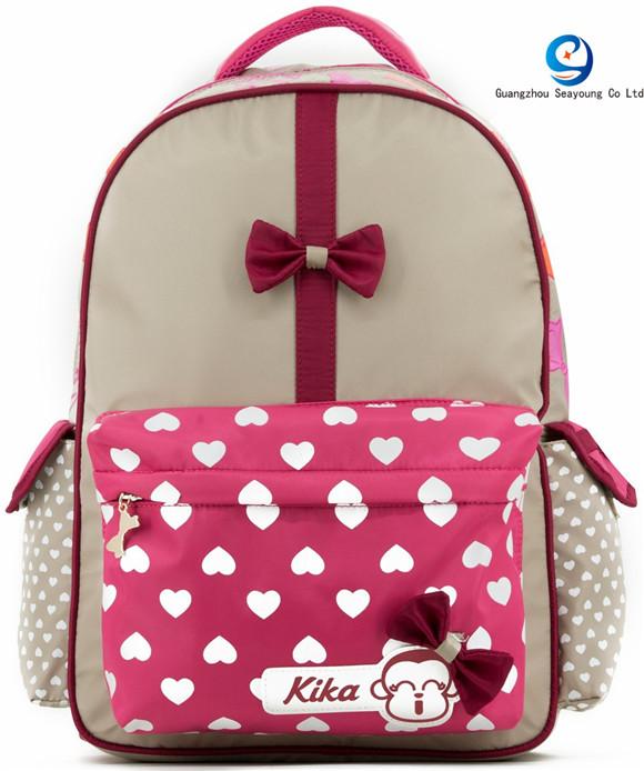Promotional Cheap Cute with Butterfly Knot School Backpack Computer Backpack