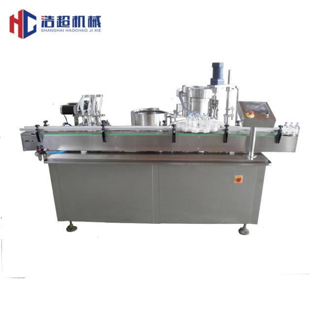 Glass infusion bottles filling line