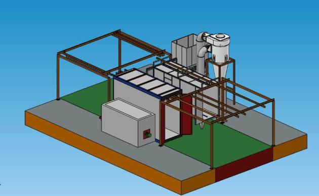 Metal Sheet Manual Powder Coating Line