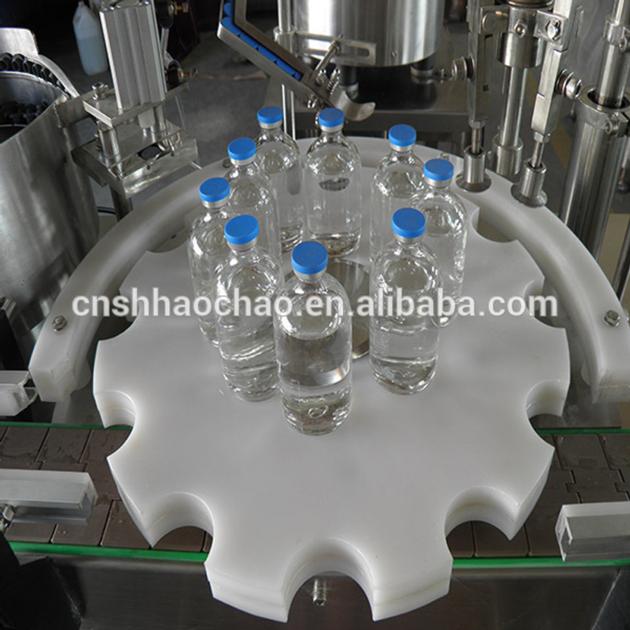 Infusion glass bottles filling machine