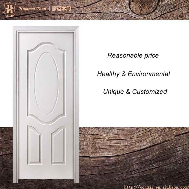 Orange Color Lovely Simple Bedroom Door