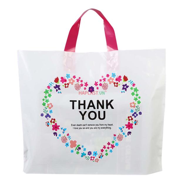 Soft Loop Handle Plastic Bag With Custom Logo