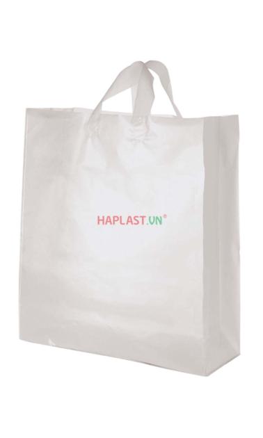 Frosted Soft Loop Handle Plastic Shopping Bags 