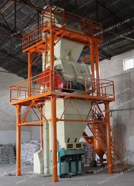Tower type plant automatic tile adhesive dry mortar production line. Dry mortar mixer machinery