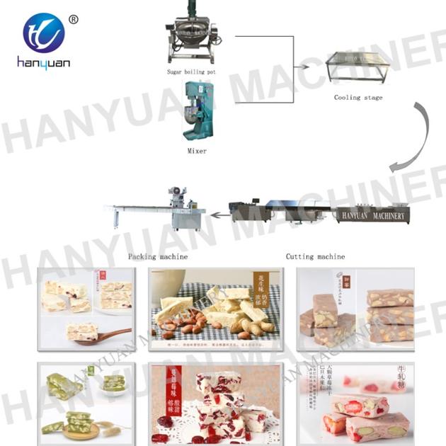 factory nougat candy production processing line 
