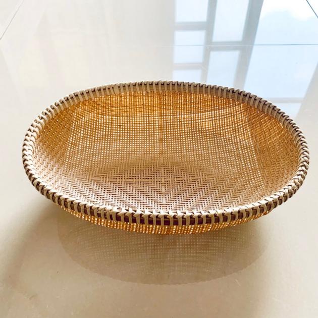 Oval Bamboo Rattan Woven Fruit Storage