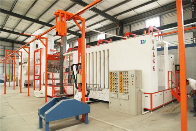 Full Automatic Powder Coating Production Line With Full Spray Pre-treament System