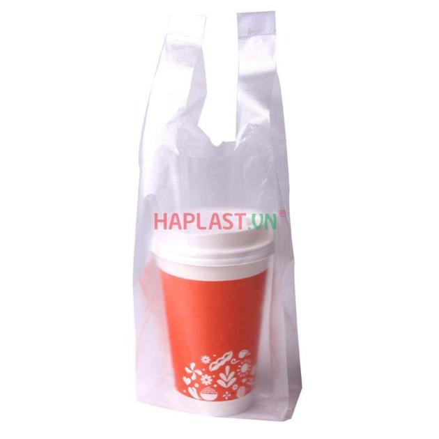Portable Drink Takeaway Plastic Carrier Bag
