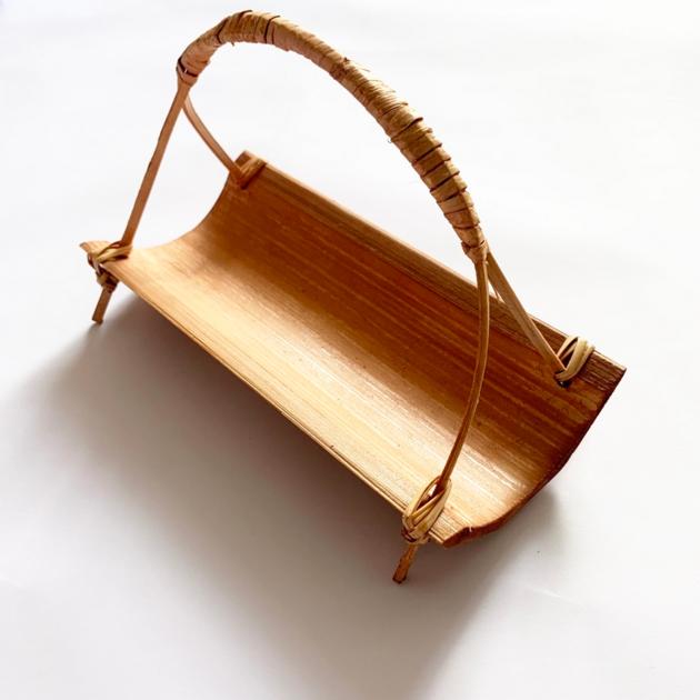 Creative Bamboo Tea Tray Serving Table Plate Snacks Food Storage Dish Made in Vietnam HP - T026