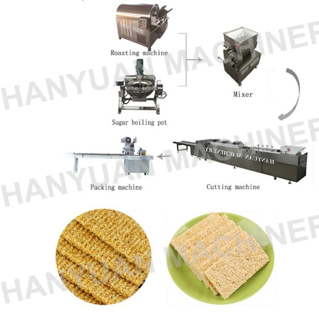 factory sesame candy production processing line