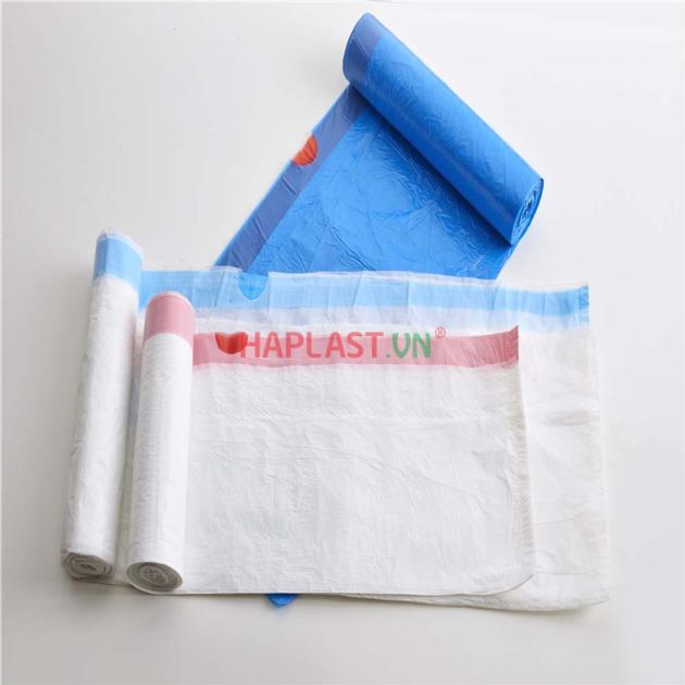 Extra Strong HDPE Drawstring Trash Bag on Roll