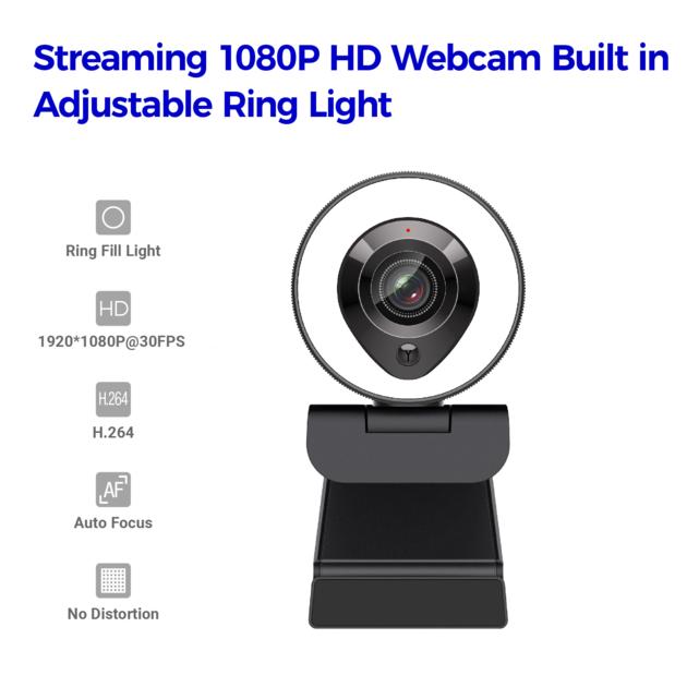 1080p Autofocus H.264 Livestream USB Webcam Camera