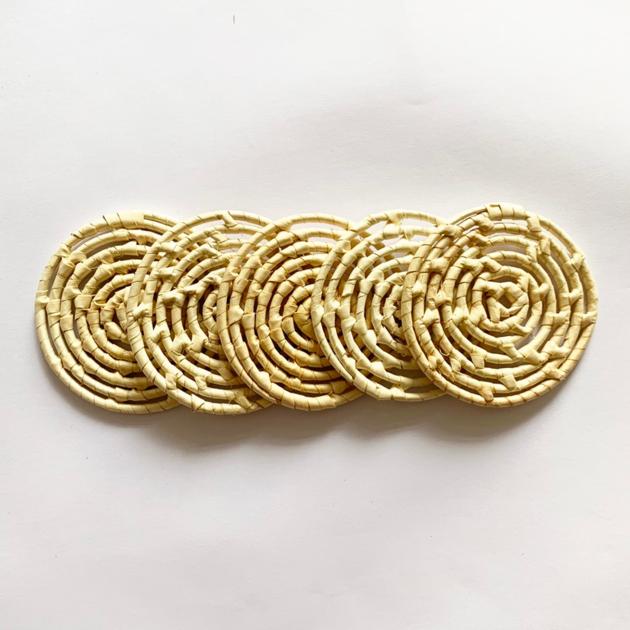 Round Rattan Woven Coaster Made In