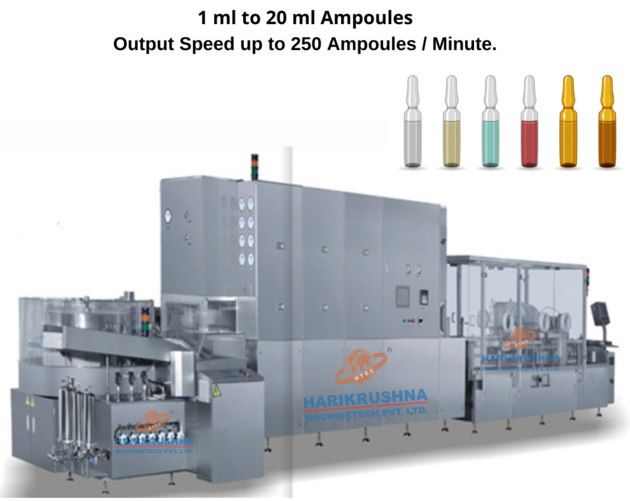 Ampoule Packaging Line | Washing, Filling, Capping and Labeling Machine