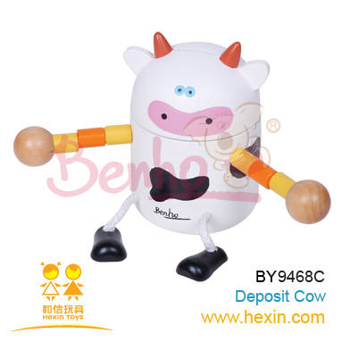 wooden toy-Deposit cow
