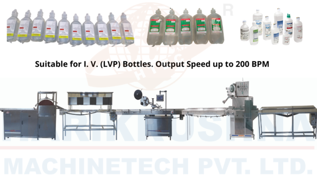 Complete I. V. Bottle Packaging Line (Large Volume Parenterals)