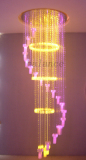 Enhance interior or exterior lighting, 0.75mm with LED remote control fiber optic chandelier night l