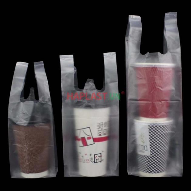 Portable Drink Takeaway Plastic Carrier Bag