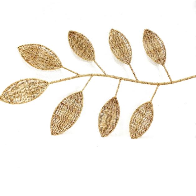 Jute Leaf Branch Wall Decor Wall Art Manufactured in Vietnam HP - WD022