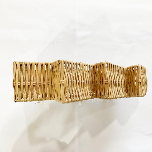 Wicker Buff Rattan Woven Storage Tray