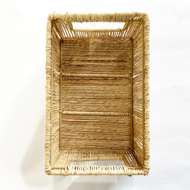Rectangular Jute Storage Tray Manufactured In