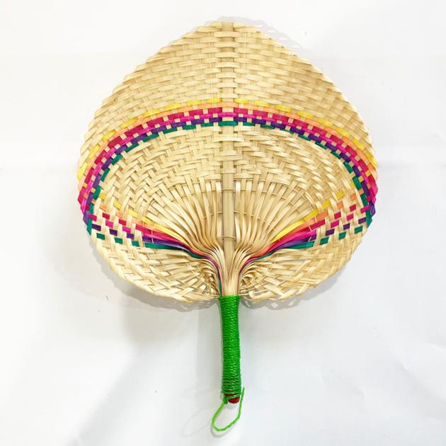 Patterned Palm Leaf Woven Fan Manufactured in Vietnam HP - OTH024