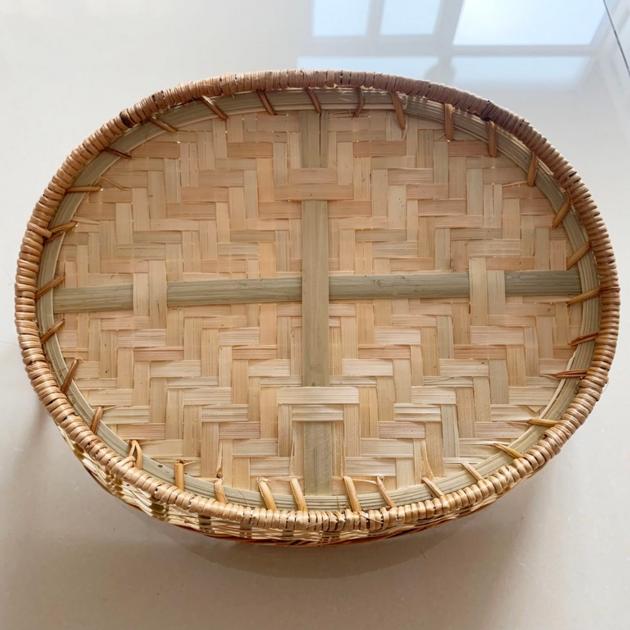 Oval Bamboo Rattan Woven Fruit Storage