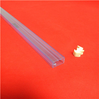 Clear PVC packaging tube with end stopper for FPC