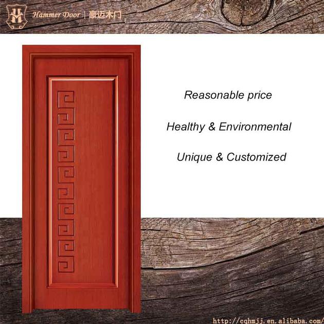Wooden doors for villas with single leaf wooden door