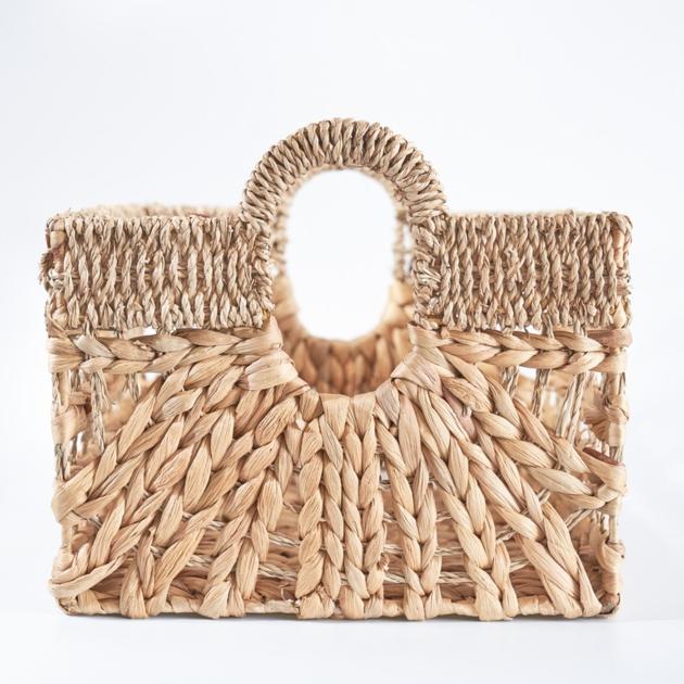 Rectangular Seagrass Water Hyacinth Woven Basket