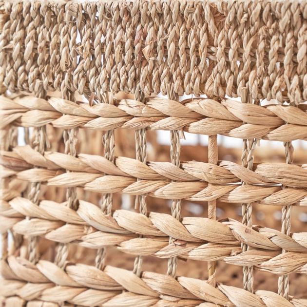Rectangular Seagrass Water Hyacinth Woven Basket