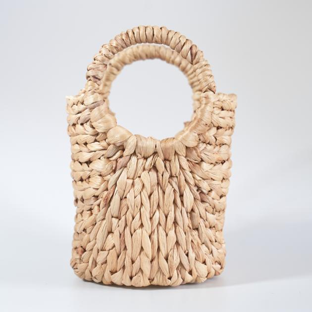Round Water Hyacinth Woven Storage Basket