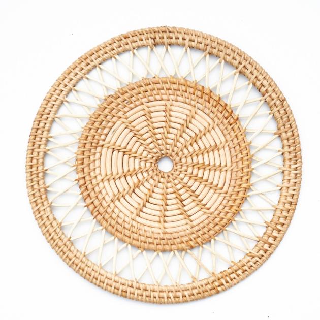 Round Rattan Woven Placemat Tablewares Made in Vietnam HP - P013