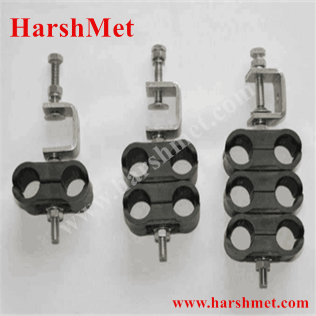 Double Hole Cable Blocks for 1/2" Coax Cable