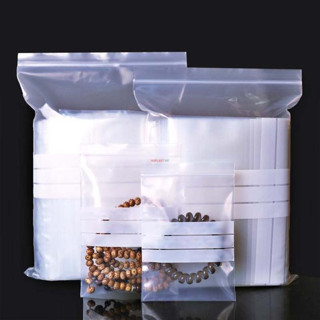 Reclosable Ziplock Bag With Writing Panels