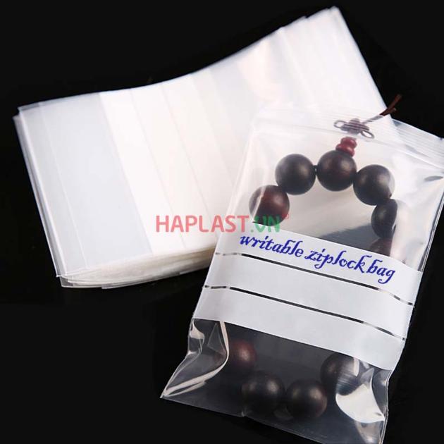 Reclosable Ziplock Bag With Writing Panels