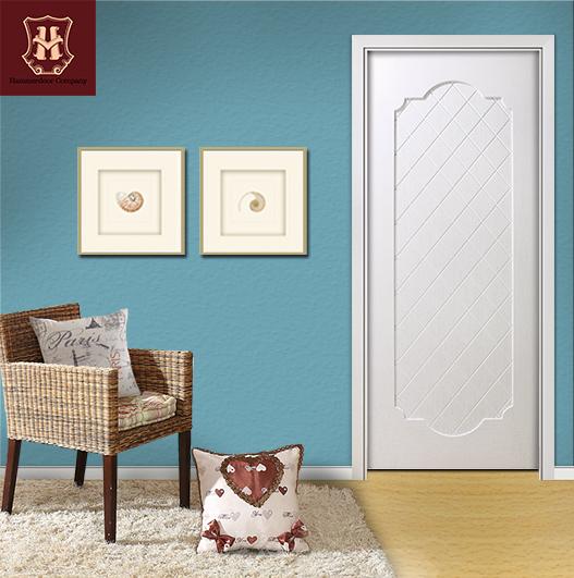 Pure White Pattern Wooden Door For