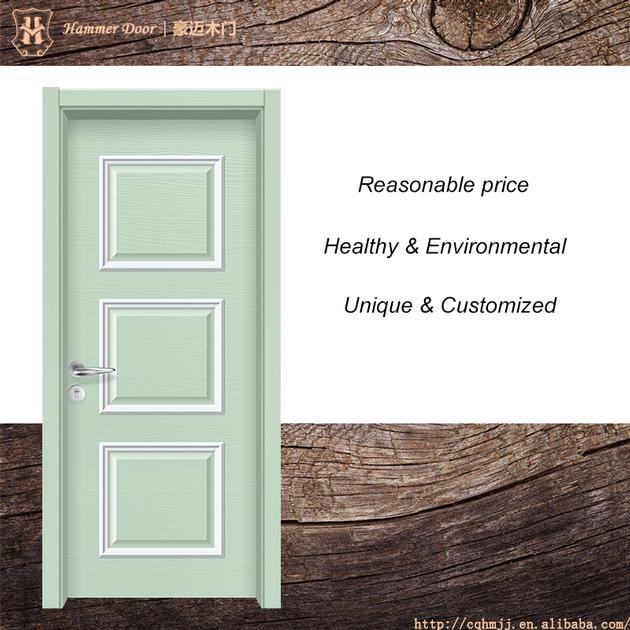 Beautiful Grass Green Lattice wooden swing door