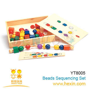 wooden toy- Beads Sequencing Set