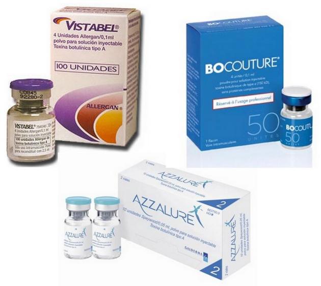 BOTOX, MYOBLOC, XEOMIN, JUVEDERM, DYSPORT, RADIESSE, AZZALURE, RESTYLANE